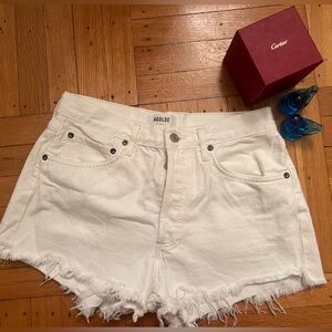 Agolde Women's White Jean Shorts